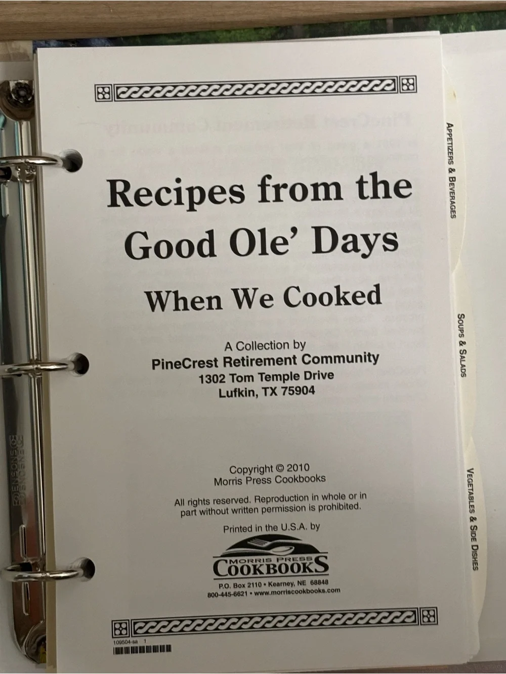 Vintage Cookbook created by the ladies PineCrest Retirement Home AMAZING❤️🥘